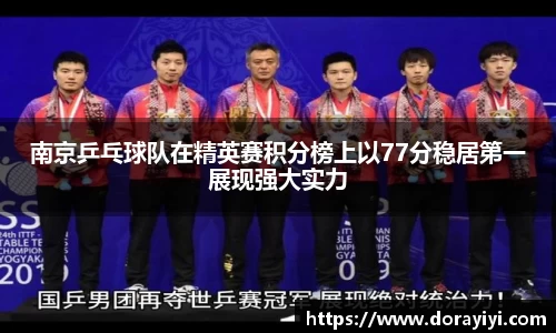 南京乒乓球队在精英赛积分榜上以77分稳居第一展现强大实力